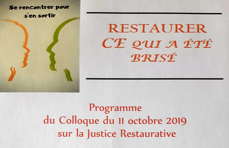 Nous parlerons de justice restaurative le 11 octobre à l’amphithéâtre Jean Moulin de la médiathèque Pierre Fanlac à Périgueux